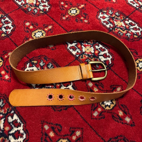 GAP Accessories - GAP Genuine Leather Boho Belt Sunburst Cutouts M